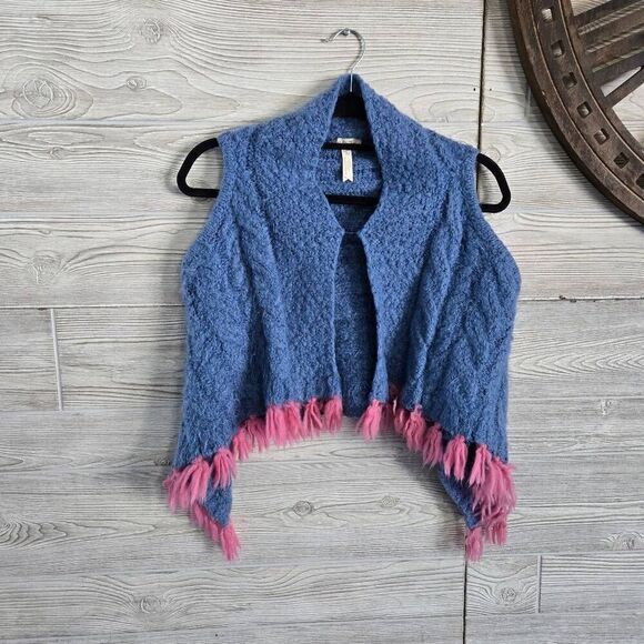 Matilda Jane Girls Fringe Ponch Sweater SZ 8 Sweater Vest Make Believe Mirror Im - Picture 1 of 7